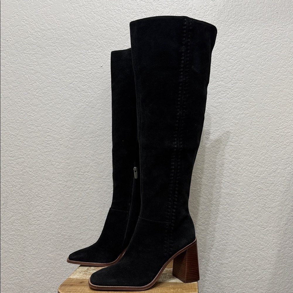 Vince Camuto Englea Black Suede Over the Knee Boots Size 8.5 NEW - Picture 4 of 8